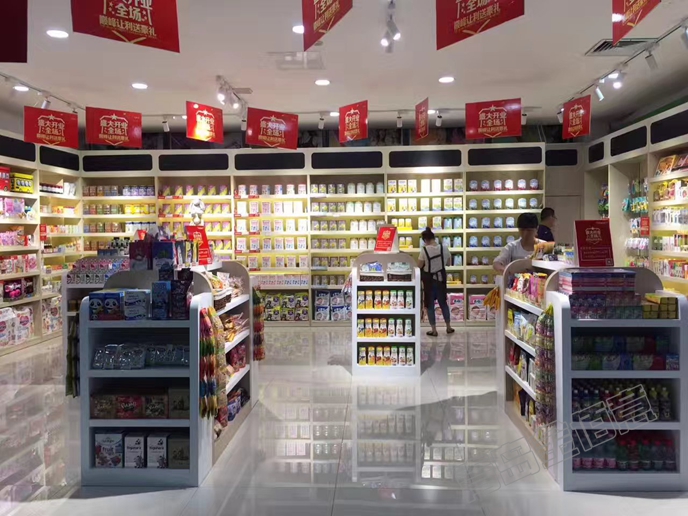 進(jìn)口食品展柜，奶粉展柜制作