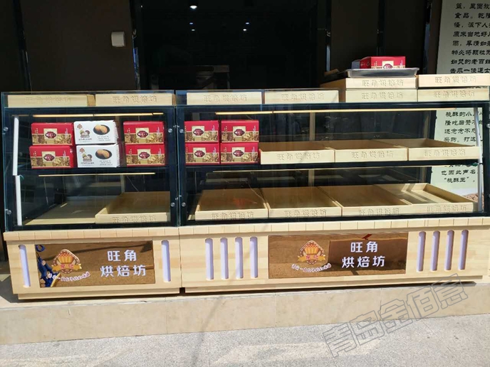 雙層實(shí)木面包柜，糕點(diǎn)柜